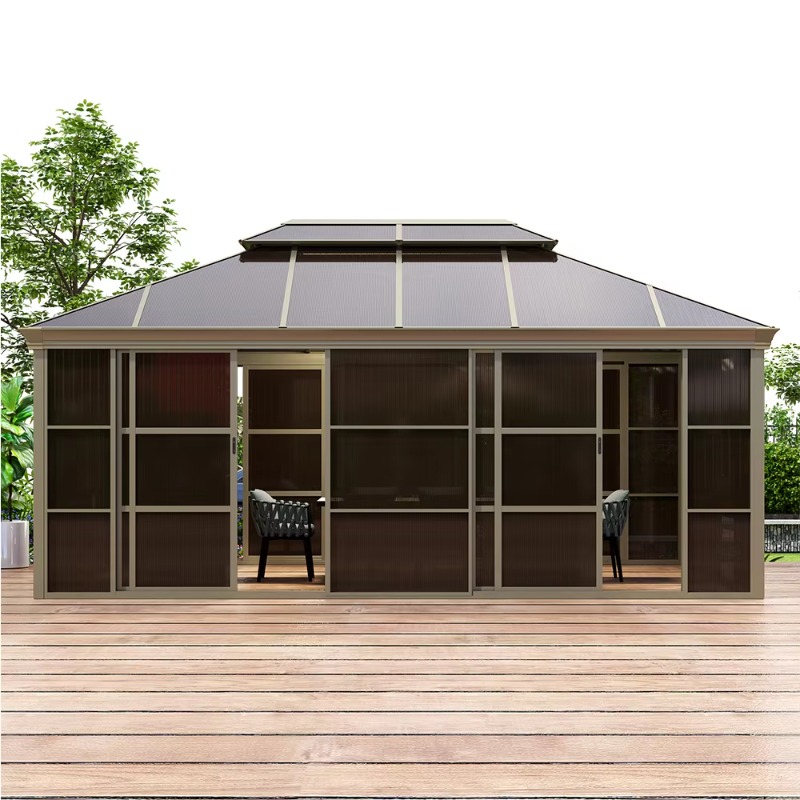 Polycarbonate Greenhouse Aluminum Frame - 400*600CM Polycarbonate Sunroom Patio Greenhouse Aluminum