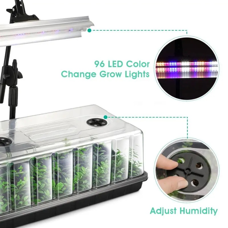 Seed Starter Tray, Seed Starte - огляд і ціна Seed Starter Tray Kit With Grow Light