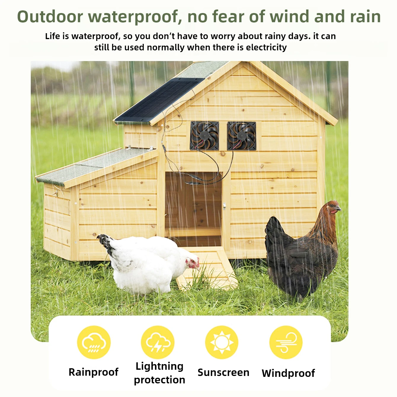 Outdoor 10W Solar Double Exhau - огляд і ціна Greenhouse Circulation Fan Waterproof