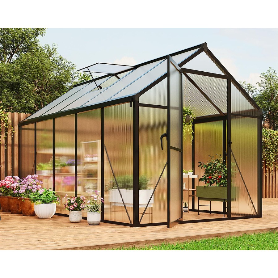 All-Season Walk-in Polycarbona - огляд і ціна Polycarbonate Greenhouse Aluminum Frame