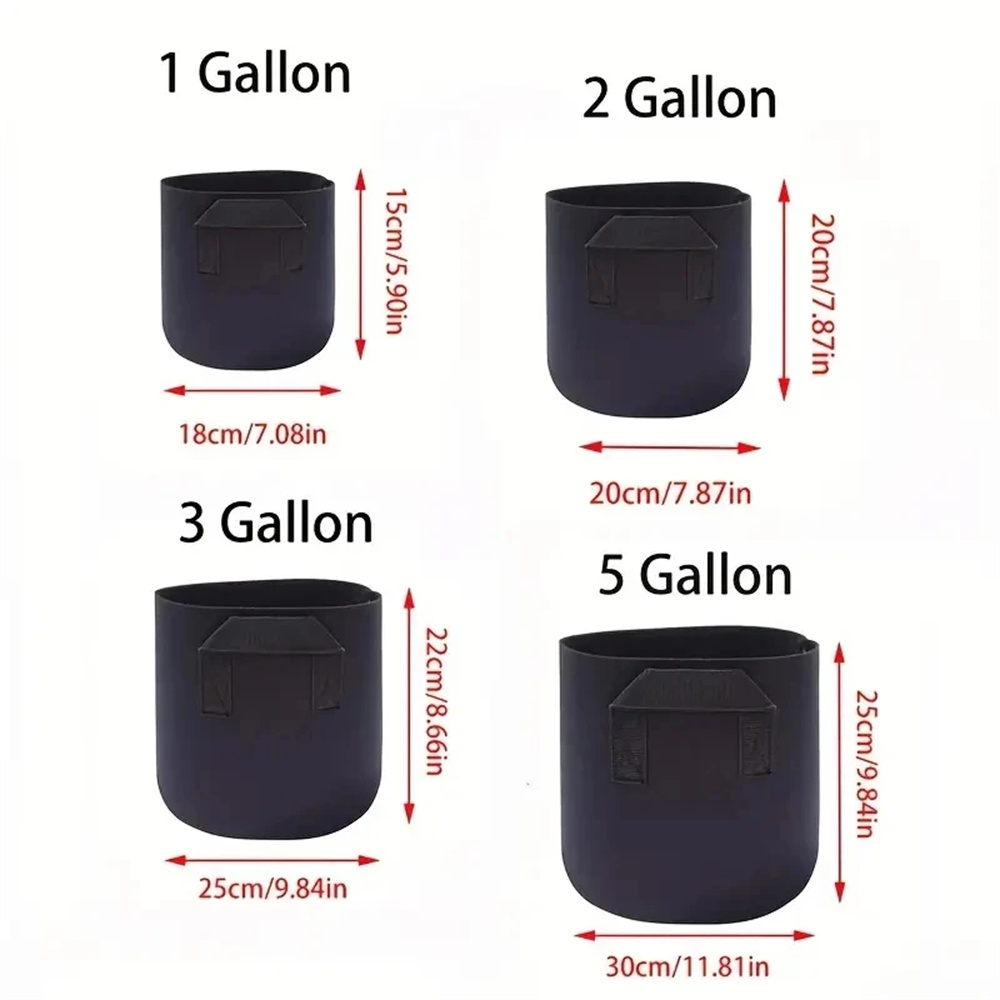 Vegetable/Flower/Plant Grow Ba - огляд і ціна Plant Nursery Grow Bags Fabric 5 Gallon