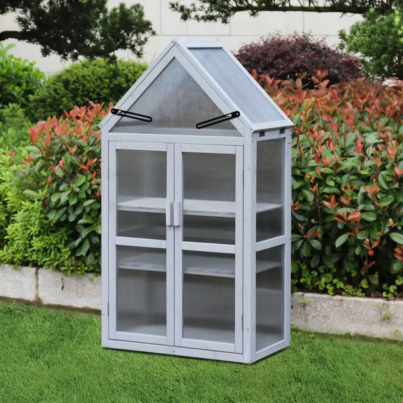 Mini Gray Greenhouse Kit for A - огляд і ціна Polycarbonate Greenhouse Aluminum Frame