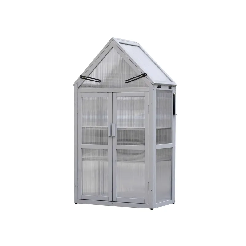 Mini Gray Greenhouse Kit for A - огляд і ціна Polycarbonate Greenhouse Aluminum Frame