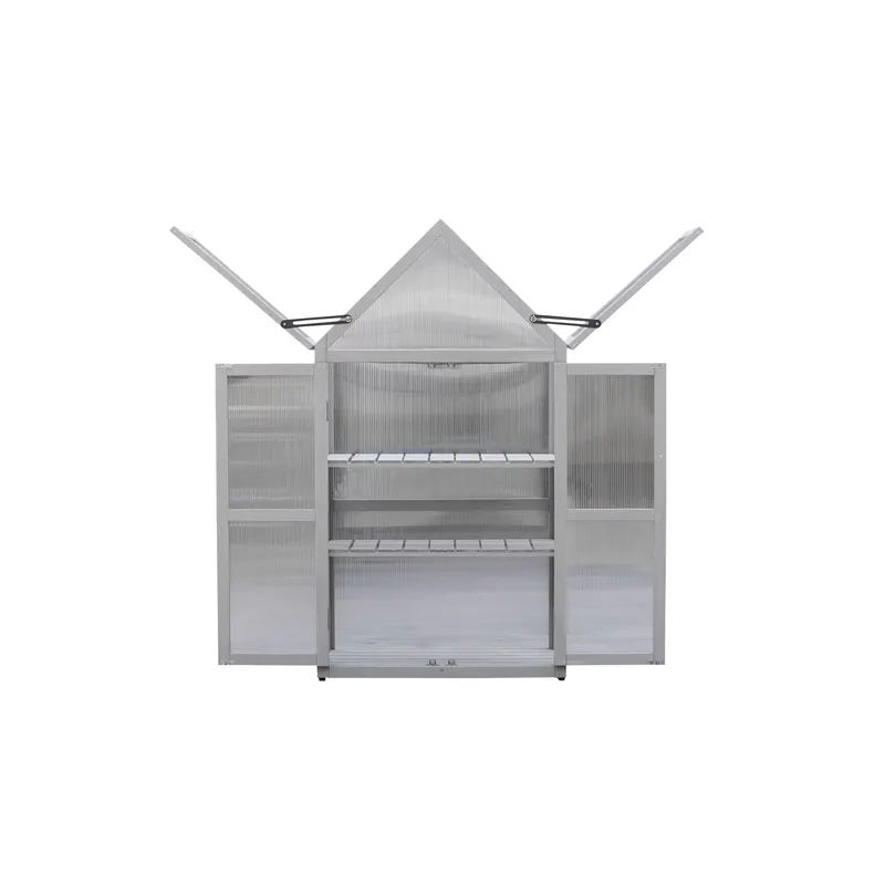 Mini Gray Greenhouse Kit for A - огляд і ціна Polycarbonate Greenhouse Aluminum Frame