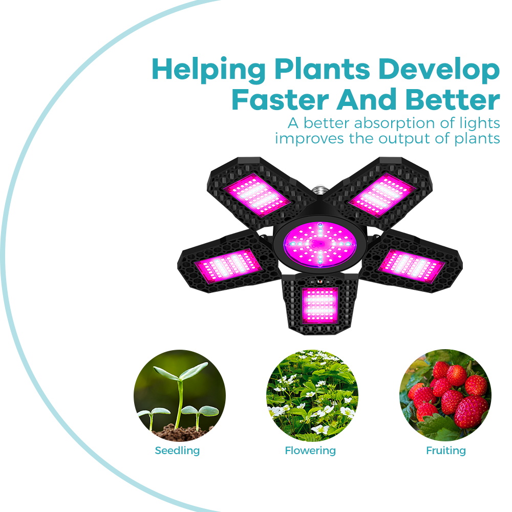 300W LED Plant Grow Light Bulb - огляд і ціна Seed Starter Tray Kit With Grow Light