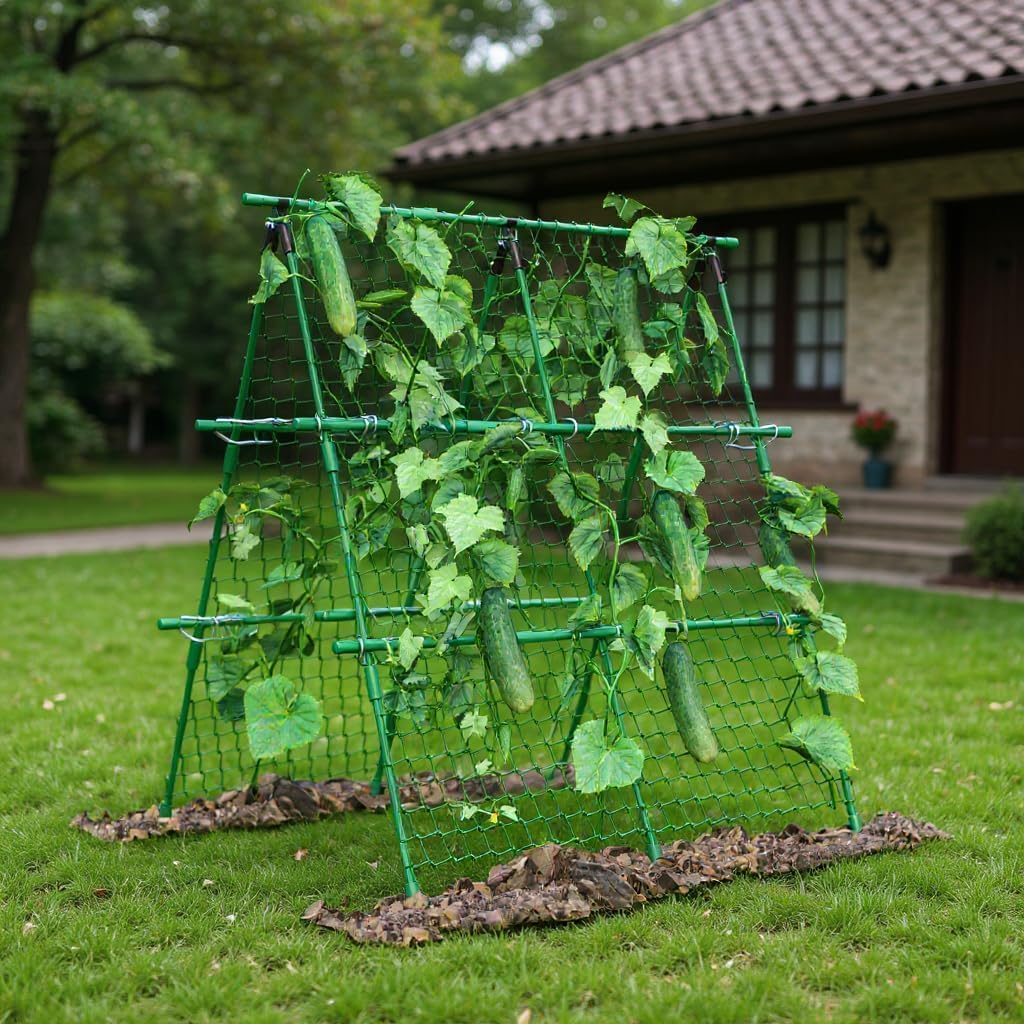 Cucumber Trellis, 4 ft x 4 ft  - огляд і ціна Plant Support Trellis Netting Climbing