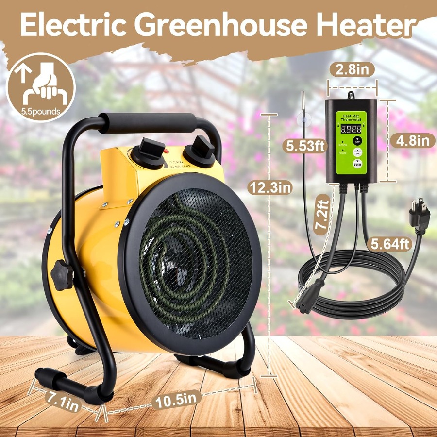 Greenhouse Heater with Digital - огляд і ціна Greenhouse Heater Electric Digital Thermostat