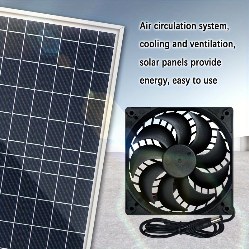 Solar Driven Dual Vent Exhaust - огляд і ціна Greenhouse Circulation Fan Waterproof