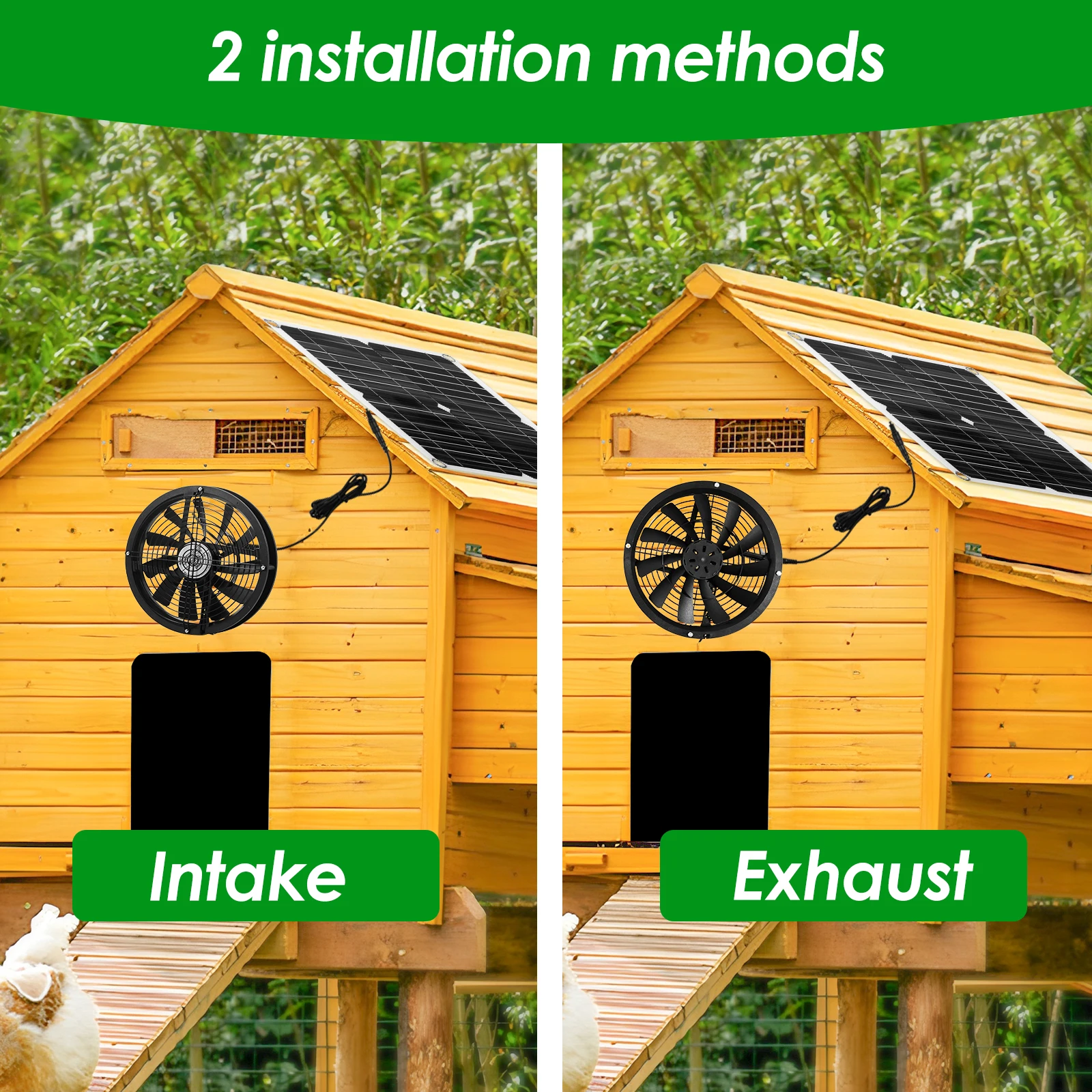100W Solar Panel Fan Kit Water - огляд і ціна Greenhouse Circulation Fan Waterproof
