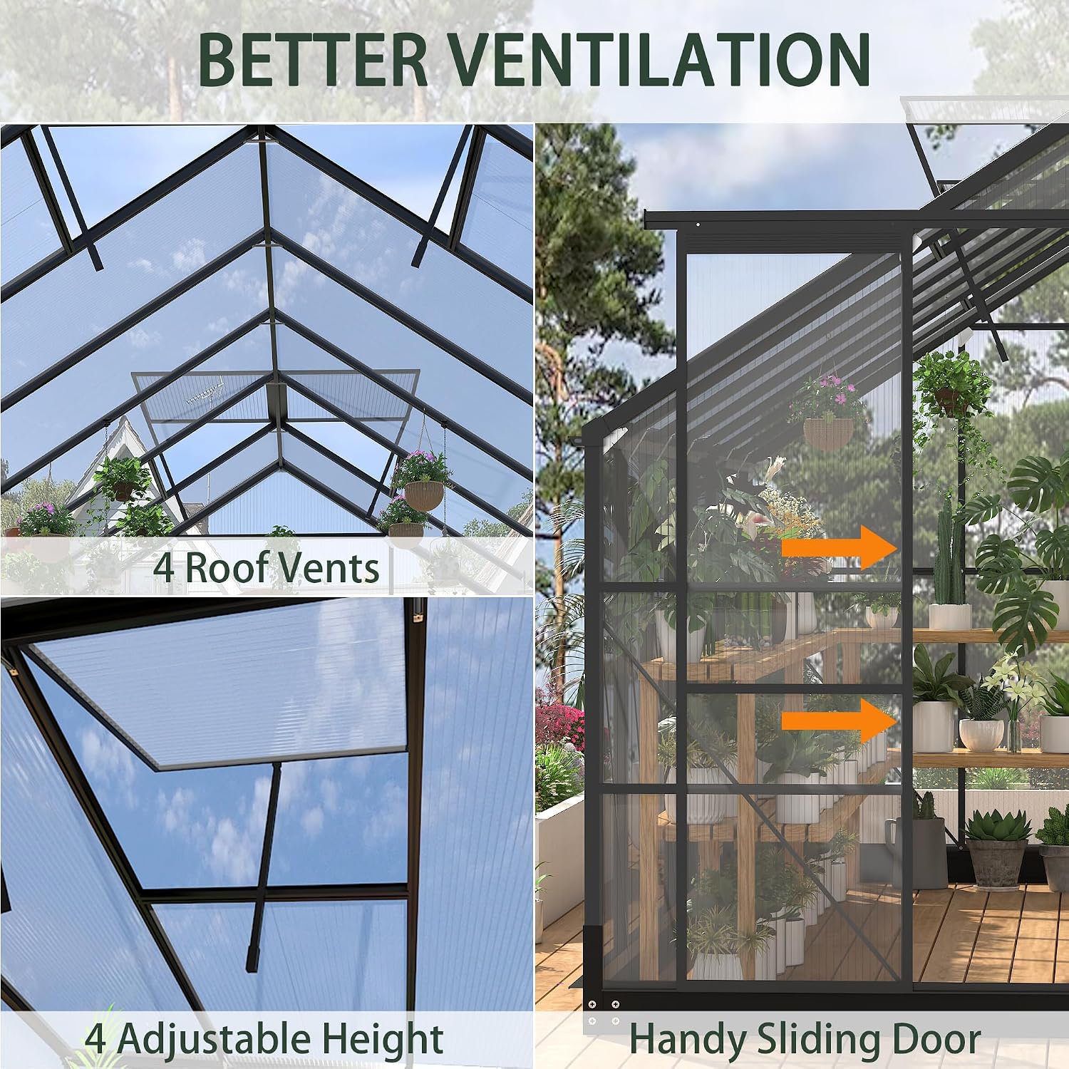 Polycarbonate Greenhouses, 8x1 - огляд і ціна Polycarbonate Greenhouse Aluminum Frame