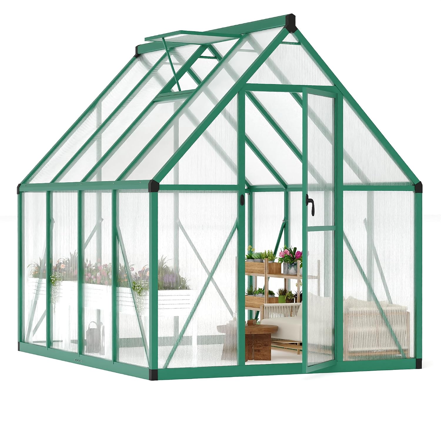 Greenhouse, Polycarbonate Walk - огляд і ціна Polycarbonate Greenhouse Aluminum Frame