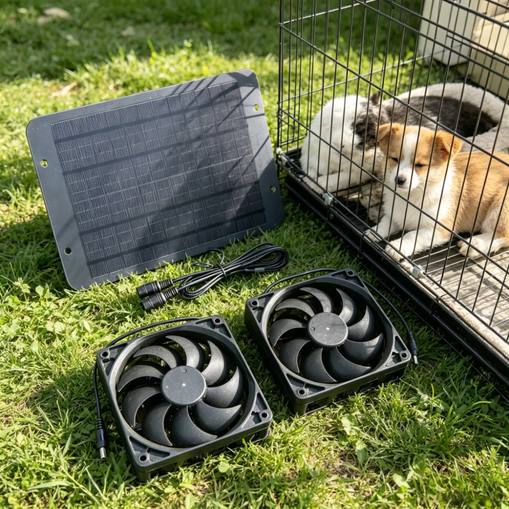 Solar Double Air Circulation C - огляд і ціна Greenhouse Circulation Fan Waterproof