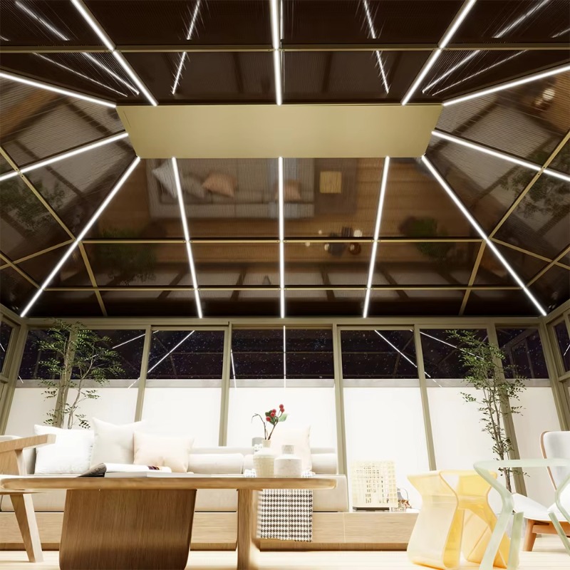 400*600CM Polycarbonate Sunroo - огляд і ціна Polycarbonate Greenhouse Aluminum Frame