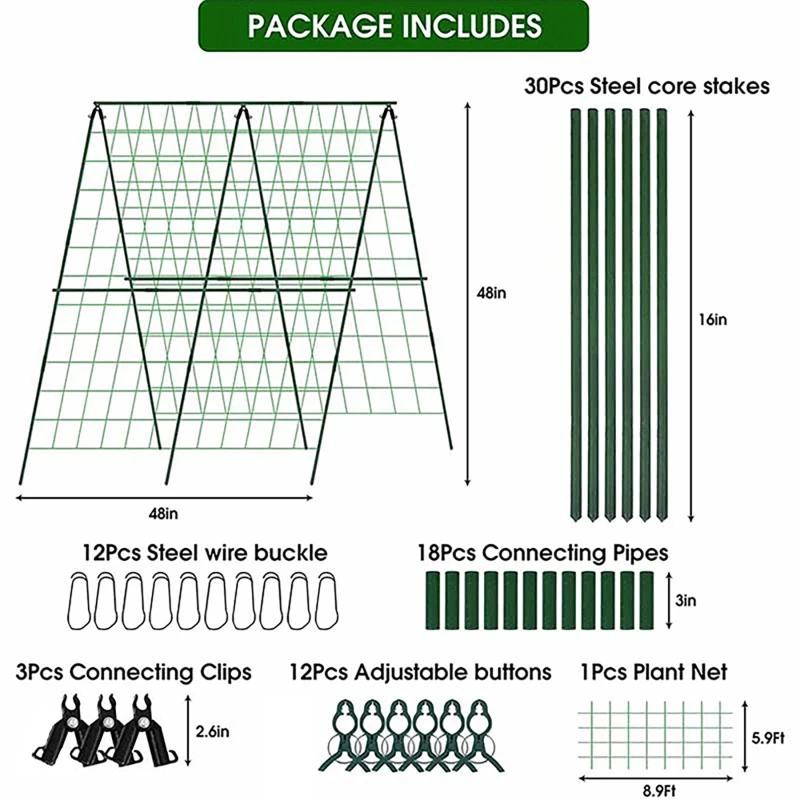Cucumber Trellis Set A-Frame F - огляд і ціна Plant Support Trellis Netting Climbing