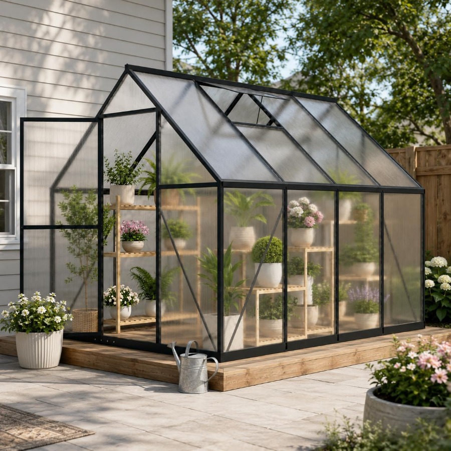 Outdoor Polycarbonate Greenhou - огляд і ціна Polycarbonate Greenhouse Aluminum Frame