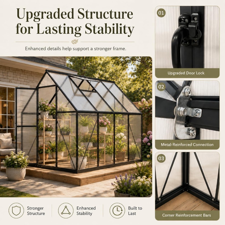 Outdoor Polycarbonate Greenhou - огляд і ціна Polycarbonate Greenhouse Aluminum Frame