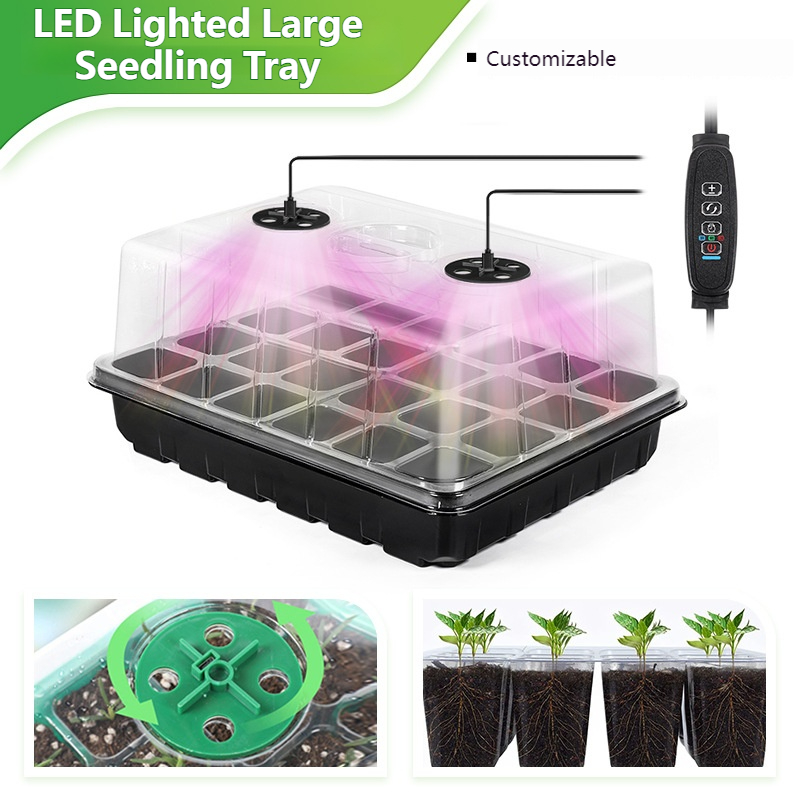 Plant Seed Starter Kit with Gr - огляд і ціна Seed Starter Tray Kit With Grow Light