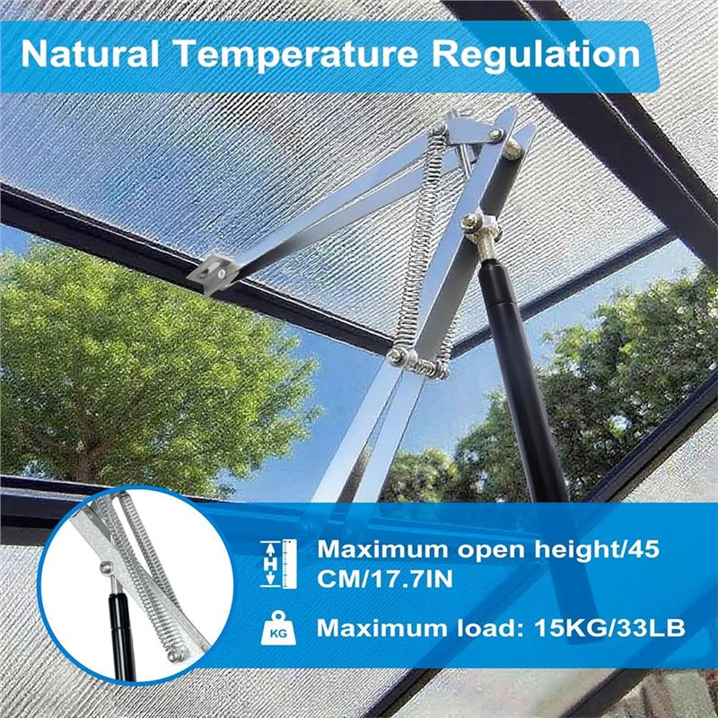 WORTHOWN-Solar Powered Automat - огляд і ціна Automatic Greenhouse Roof Vent Opener Solar
