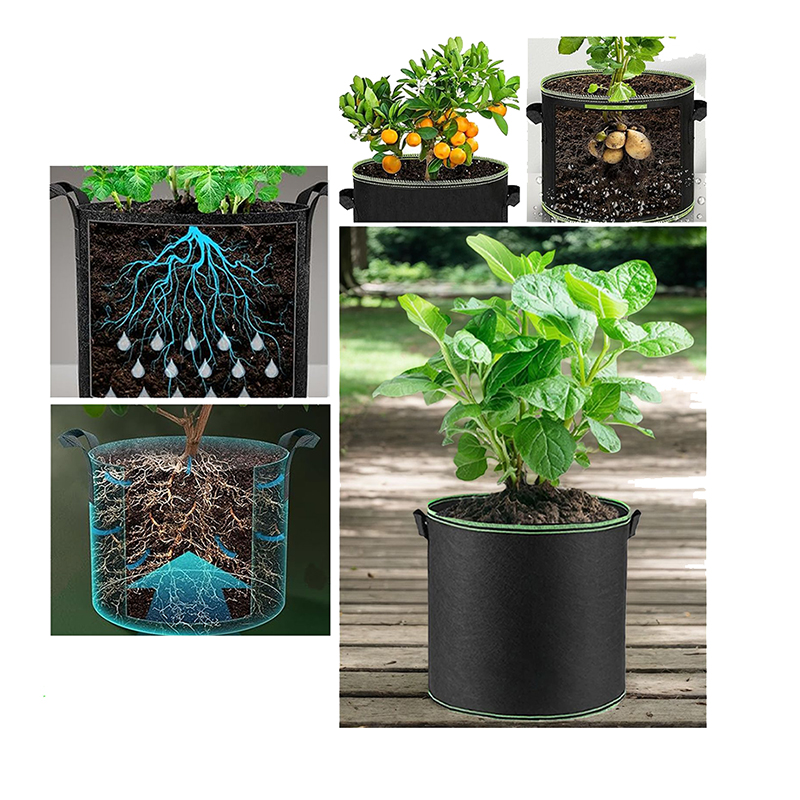 1 3 5 10 Gallon Fabric Plant G - огляд і ціна Plant Nursery Grow Bags Fabric 5 Gallon
