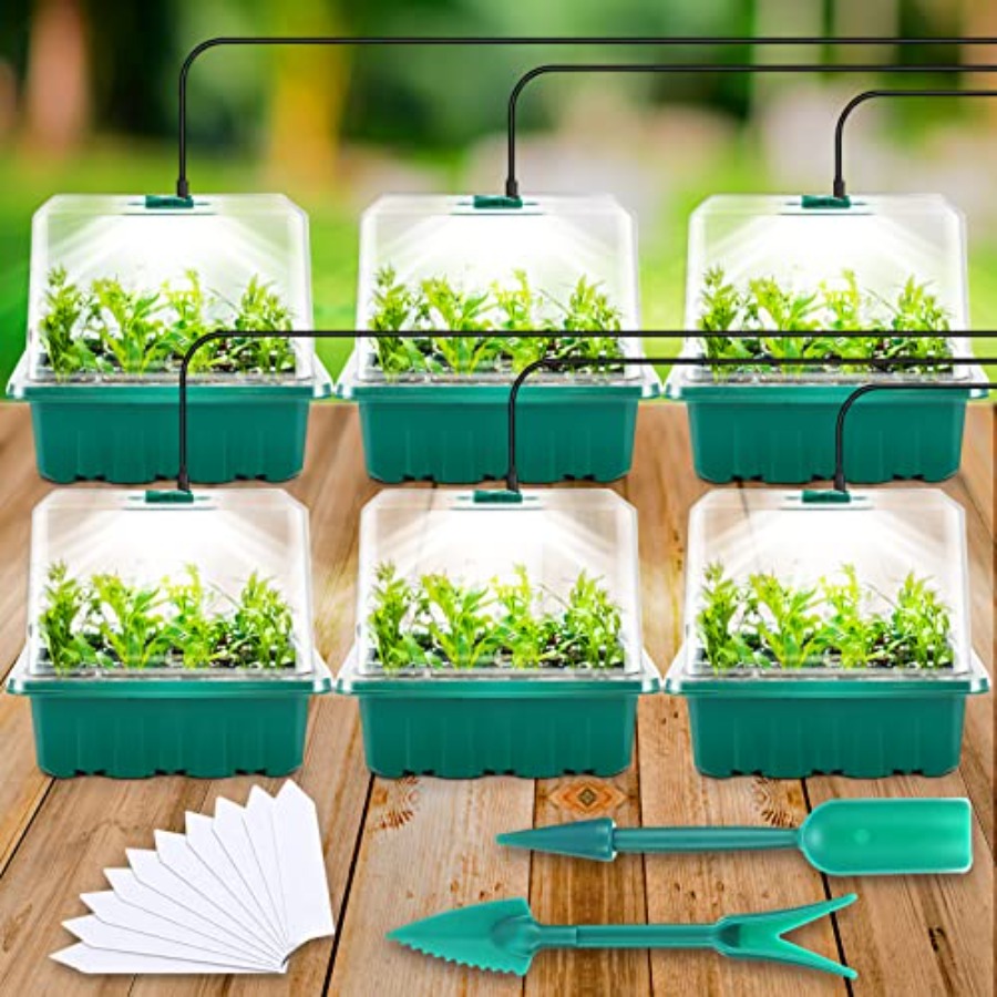Seed Starter Tray with Light,  - огляд і ціна Seed Starter Tray Kit With Grow Light